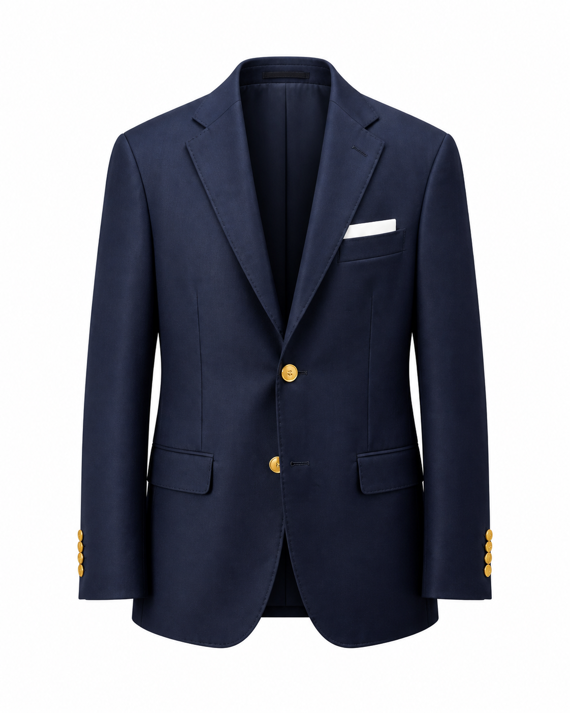 Classic Navy Gold-Button Blazer