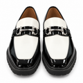 Stacy Adams Carabello 25804 Black & White Horsebit Loafer