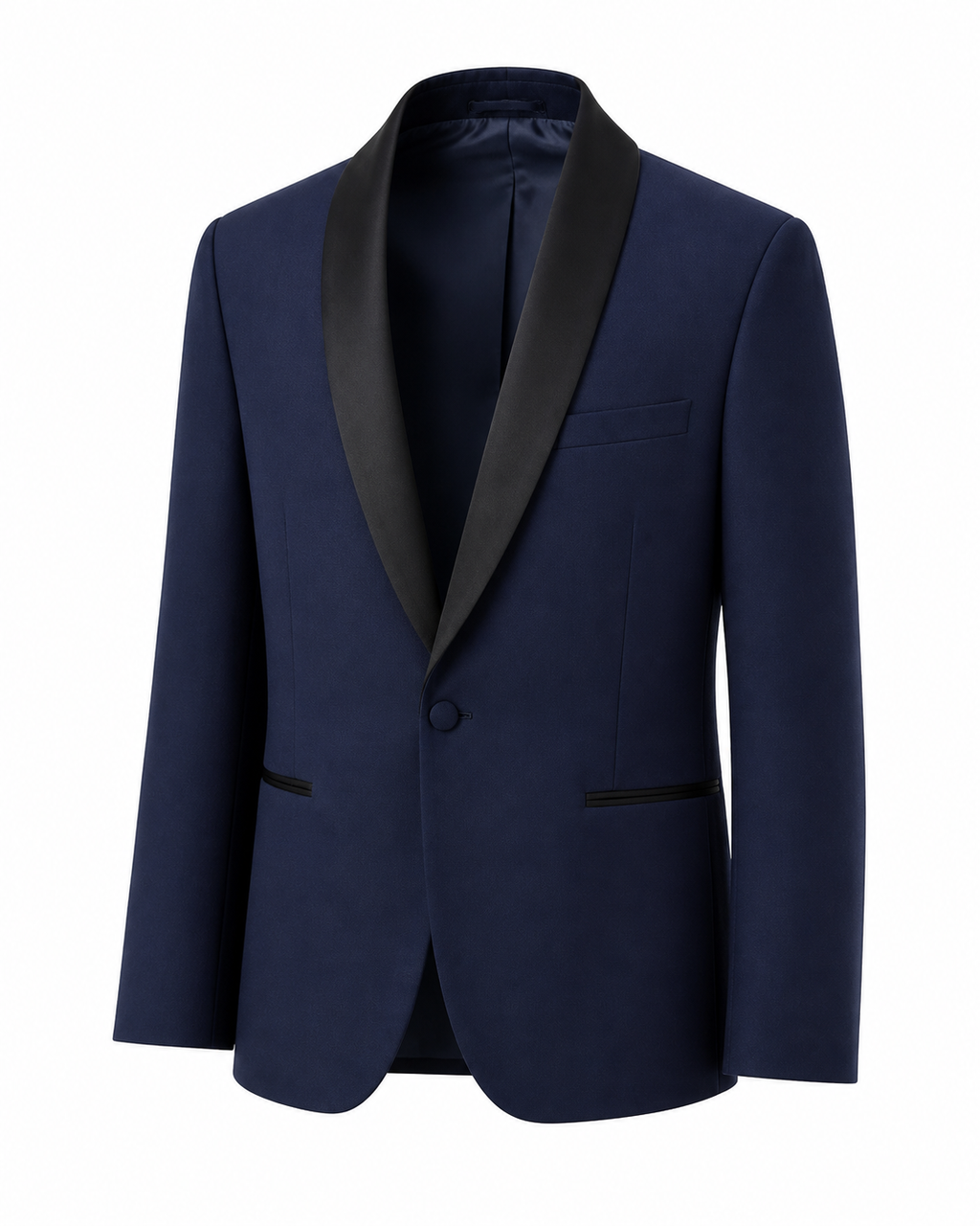 Boy's Navy & Black Three-Piece Tuxedo