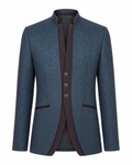 Teal Burgundy Paisley Three-Piece Tuxedo