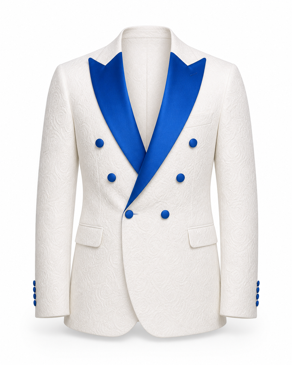 Royal White & Blue Formal Tuxedo