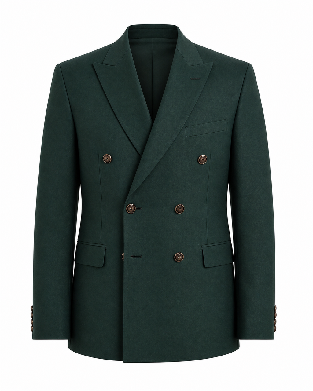 Hunter Green Double-Breasted Suit
