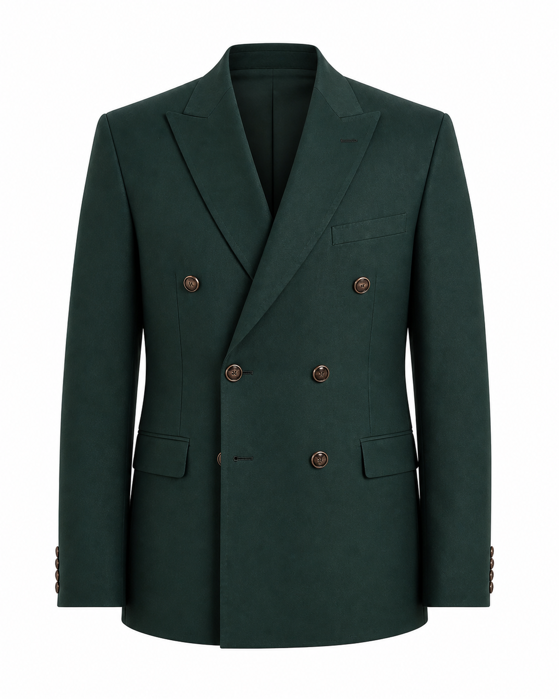 Hunter Green Double-Breasted Suit