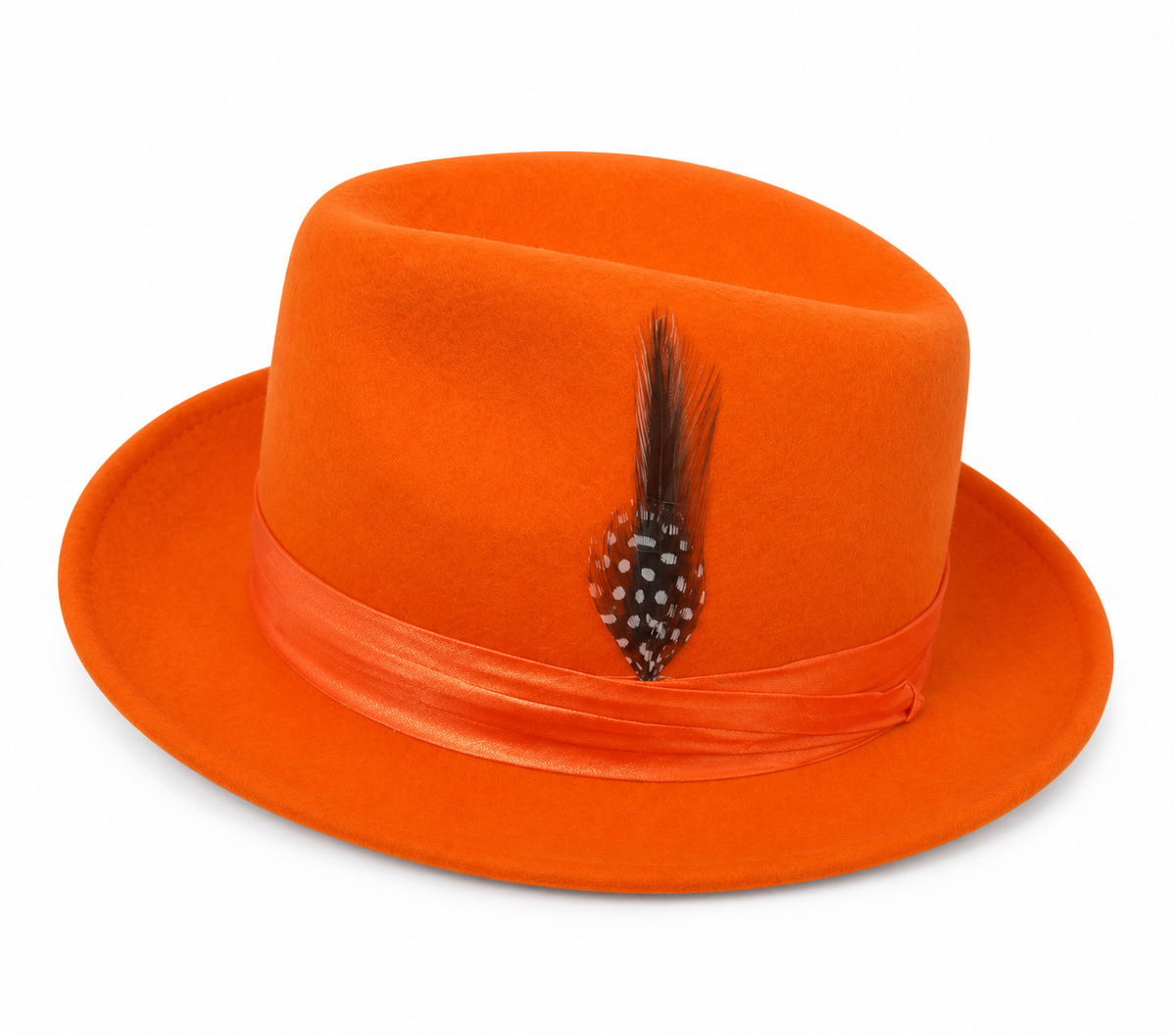 Orange Feather Fedora