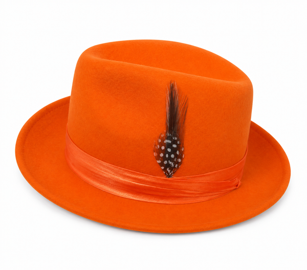 Orange Feather Fedora
