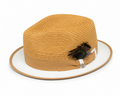 Natural and Ivory Straw Fedora