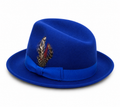 Royal Blue Feather Fedora