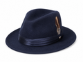 Navy Feather Fedora