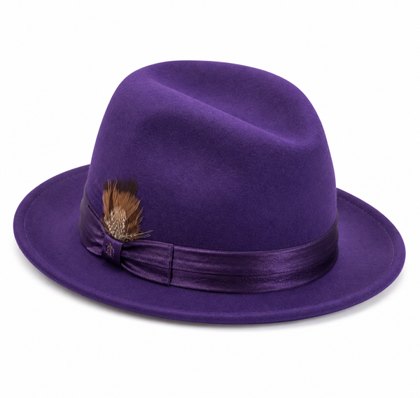 Purple Feather Fedora