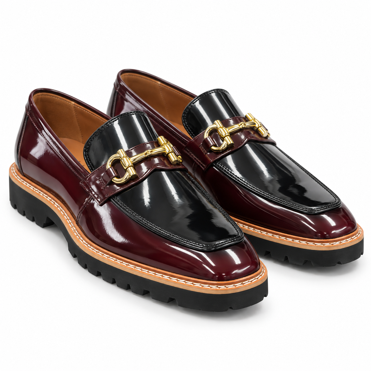 Stacy Adams Carabello 25804 Burgundy Multi Horsebit Loafer