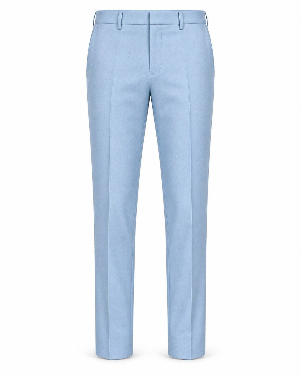 Sky Blue Gold-Button Double-Breasted Two-Piece Suit
