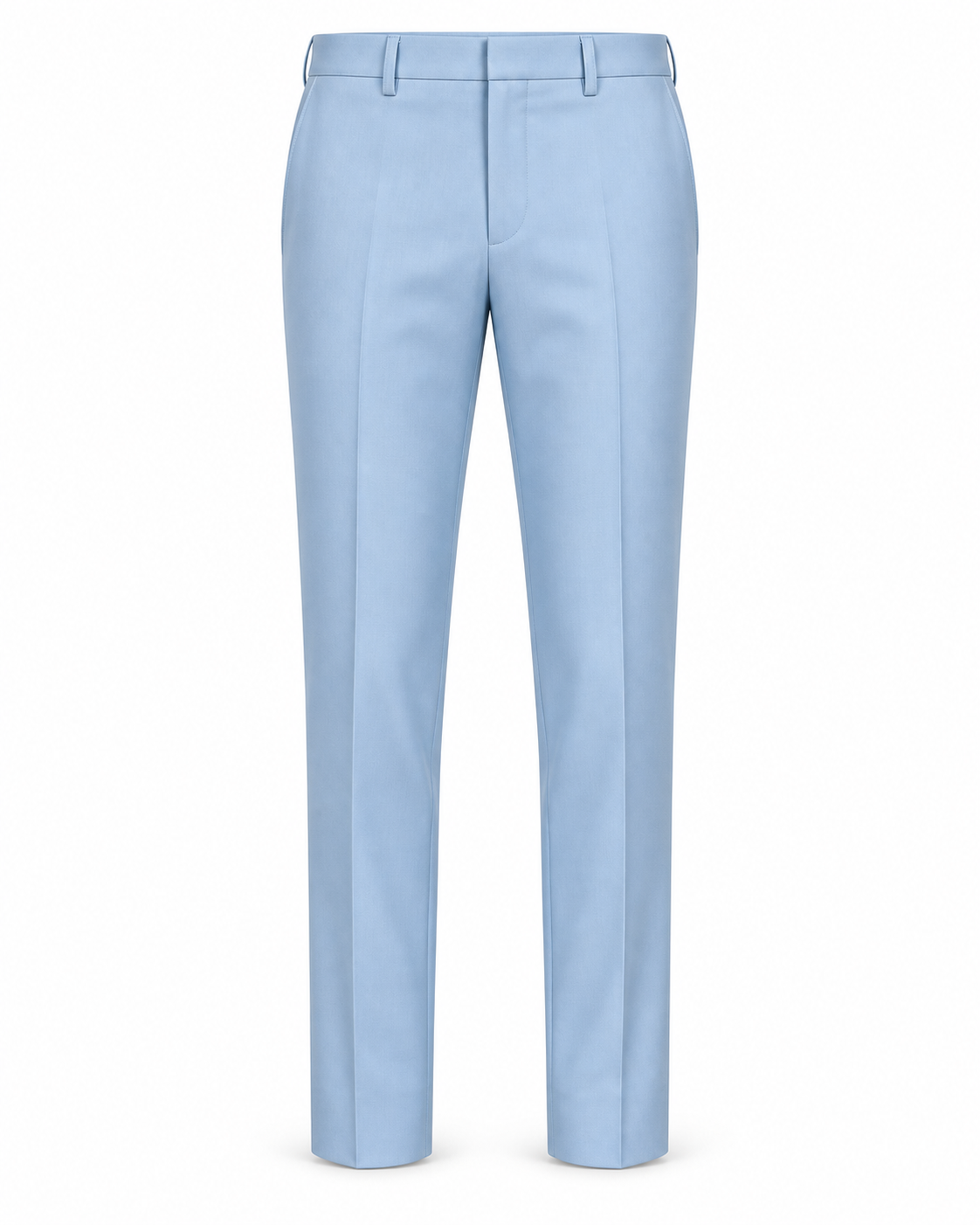 Sky Blue Gold-Button Double-Breasted Two-Piece Suit