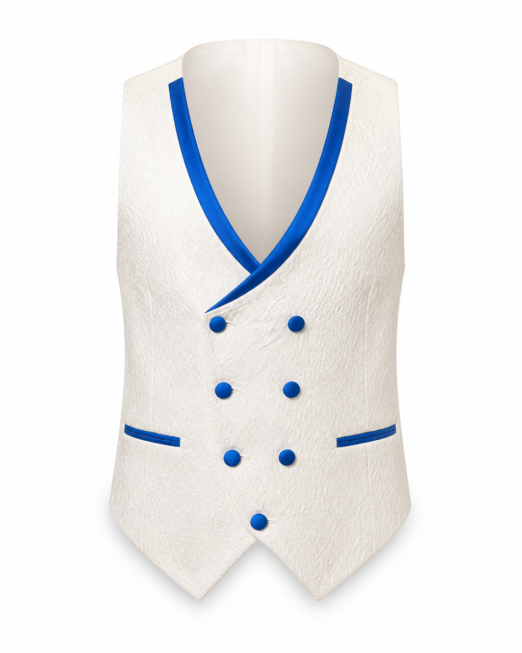 Royal White & Blue Formal Tuxedo