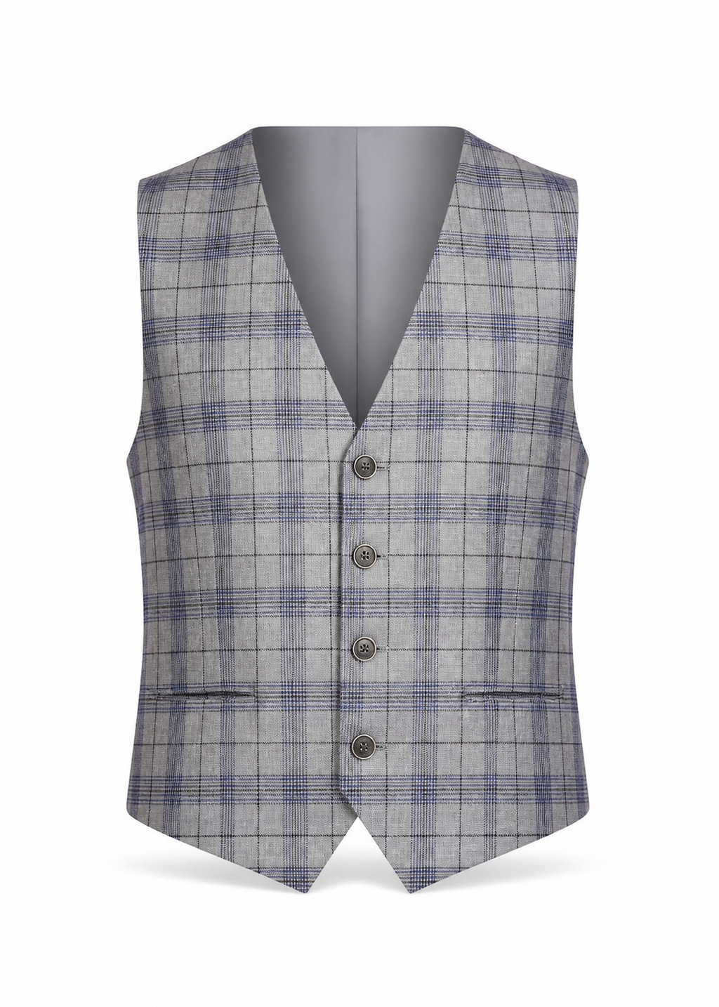 Silver City Plaid Three-Piece Suit