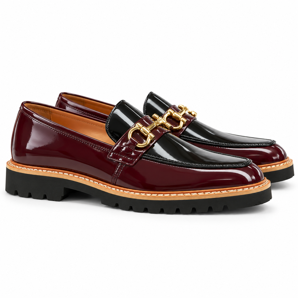 Stacy Adams Carabello 25804 Burgundy Multi Horsebit Loafer