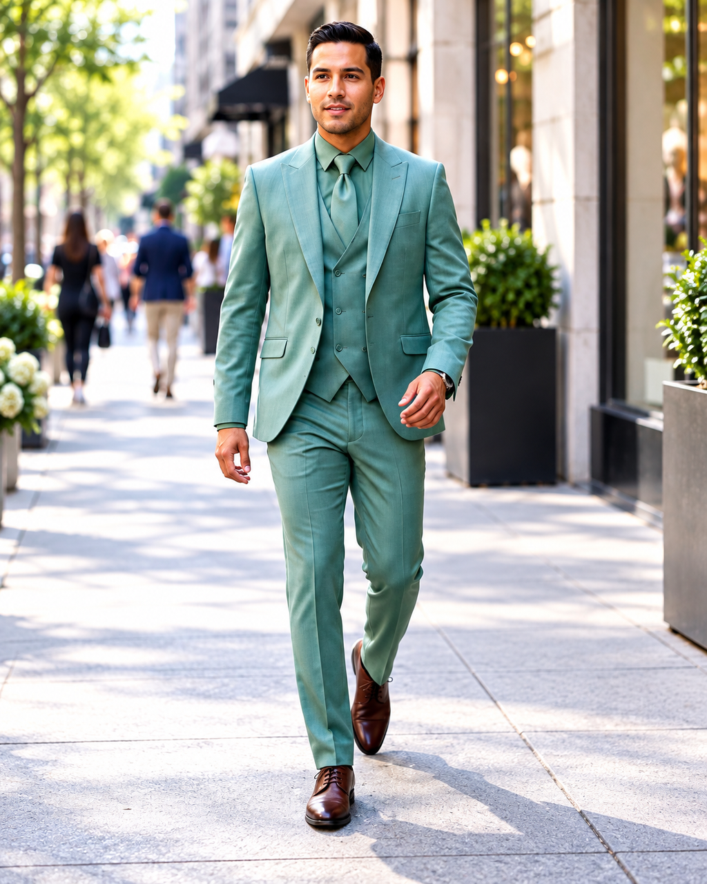 Sage Green Three-Piece Suit
