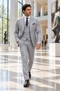 Metropolitan Silver Three-Piece Suit