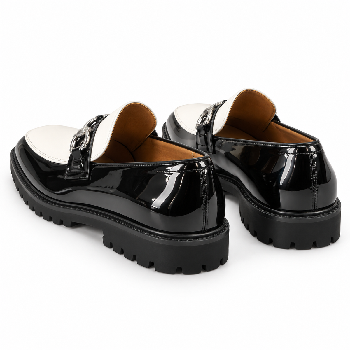 Stacy Adams Carabello 25804 Black & White Horsebit Loafer