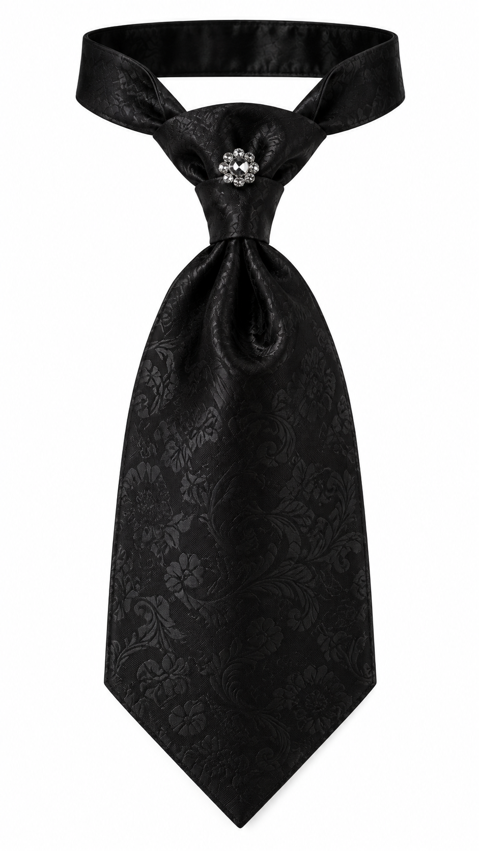 Midnight Orchestra Black Jacquard Three-Piece Tuxedo