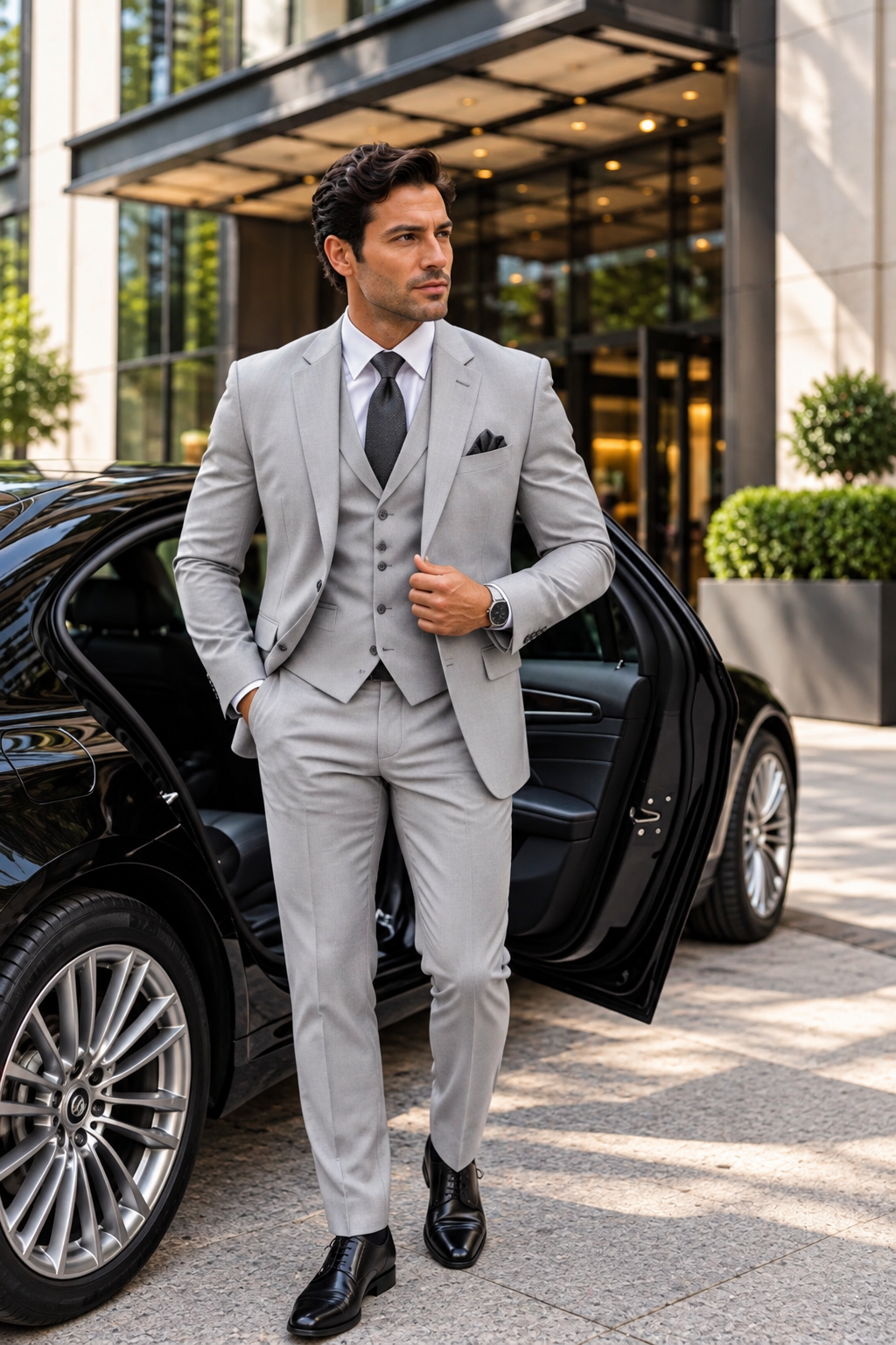 Metropolitan Silver Three-Piece Suit