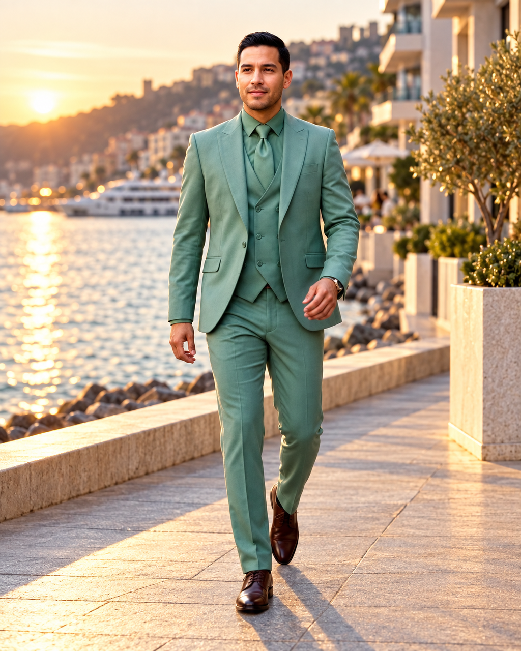Sage Green Three-Piece Suit