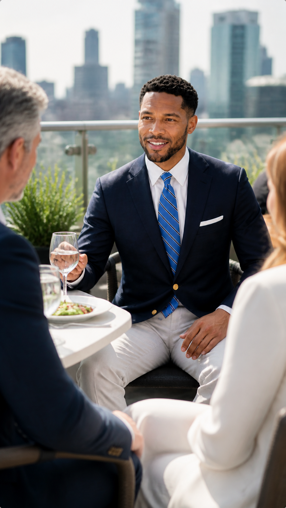 Classic Navy Gold-Button Blazer