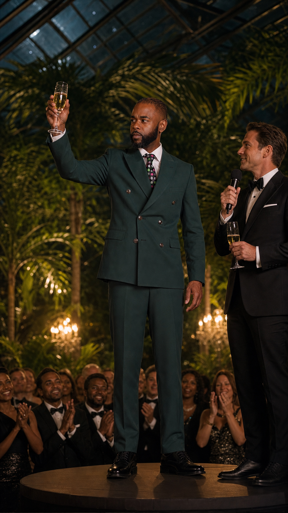 Hunter Green Double-Breasted Suit
