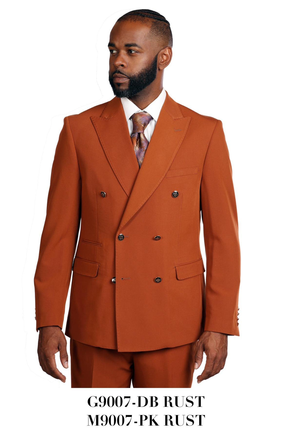 Copper Avenue Rust Double-Breasted Suit