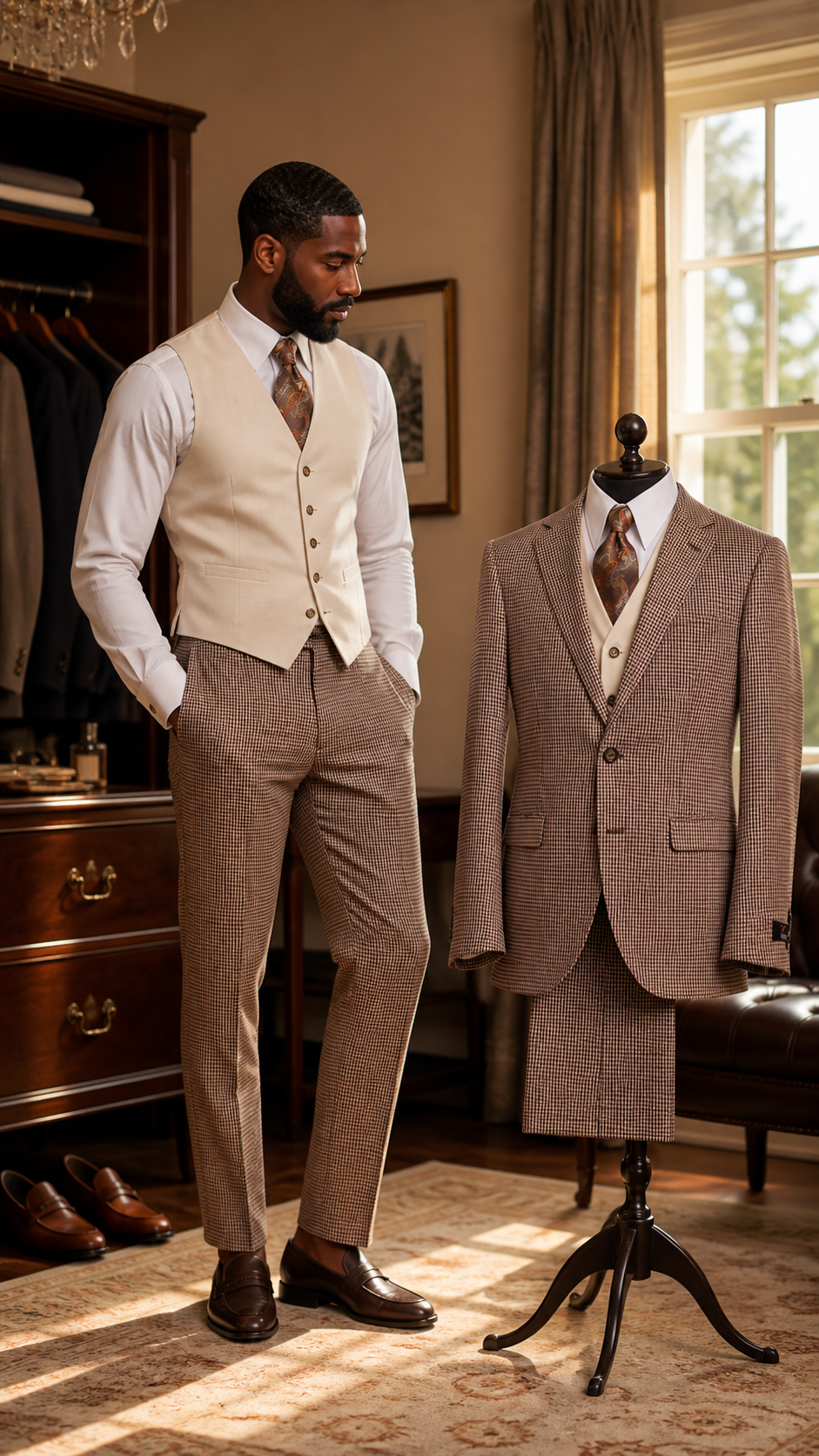Heritage Weekend Check Three-Piece Suit