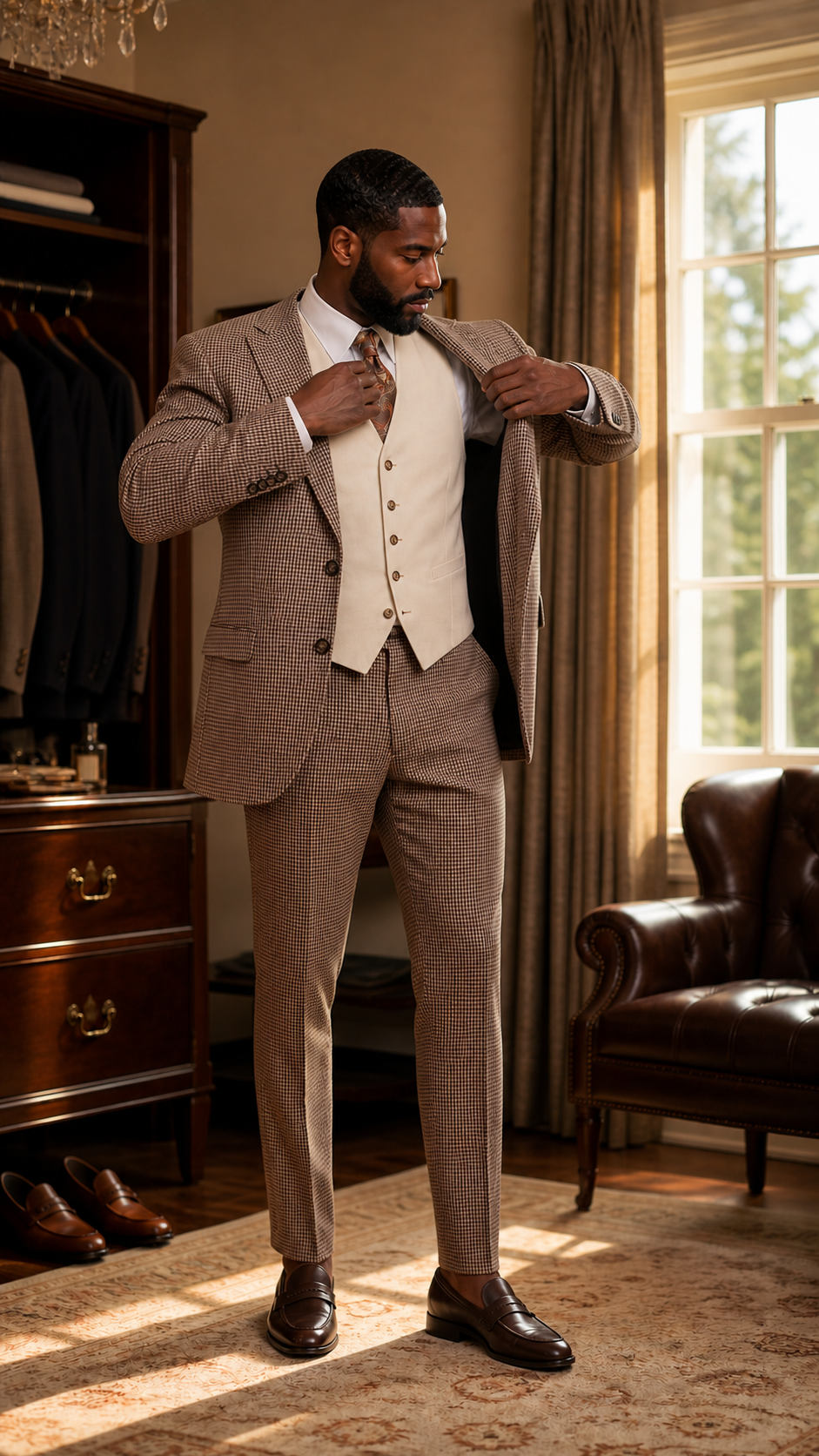 Heritage Weekend Check Three-Piece Suit