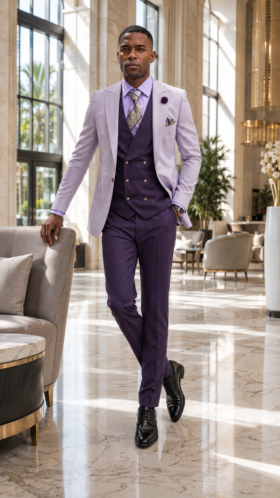 Lavender & Plum Three-Piece Suit