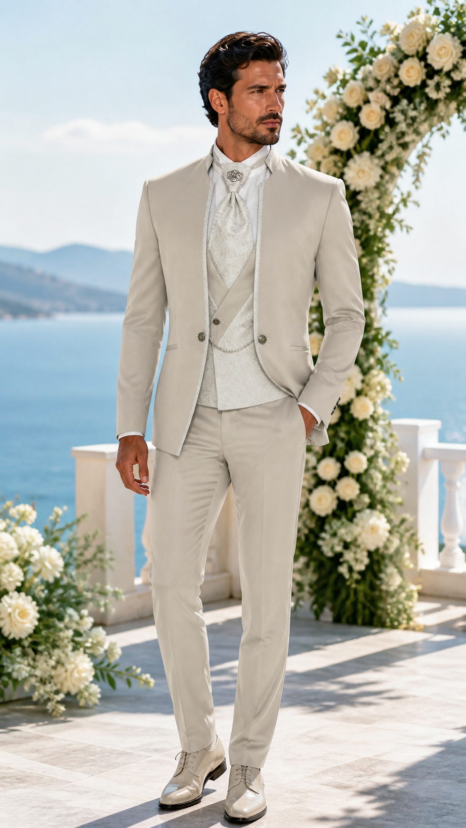 Ivory Regency Three-Piece Tuxedo