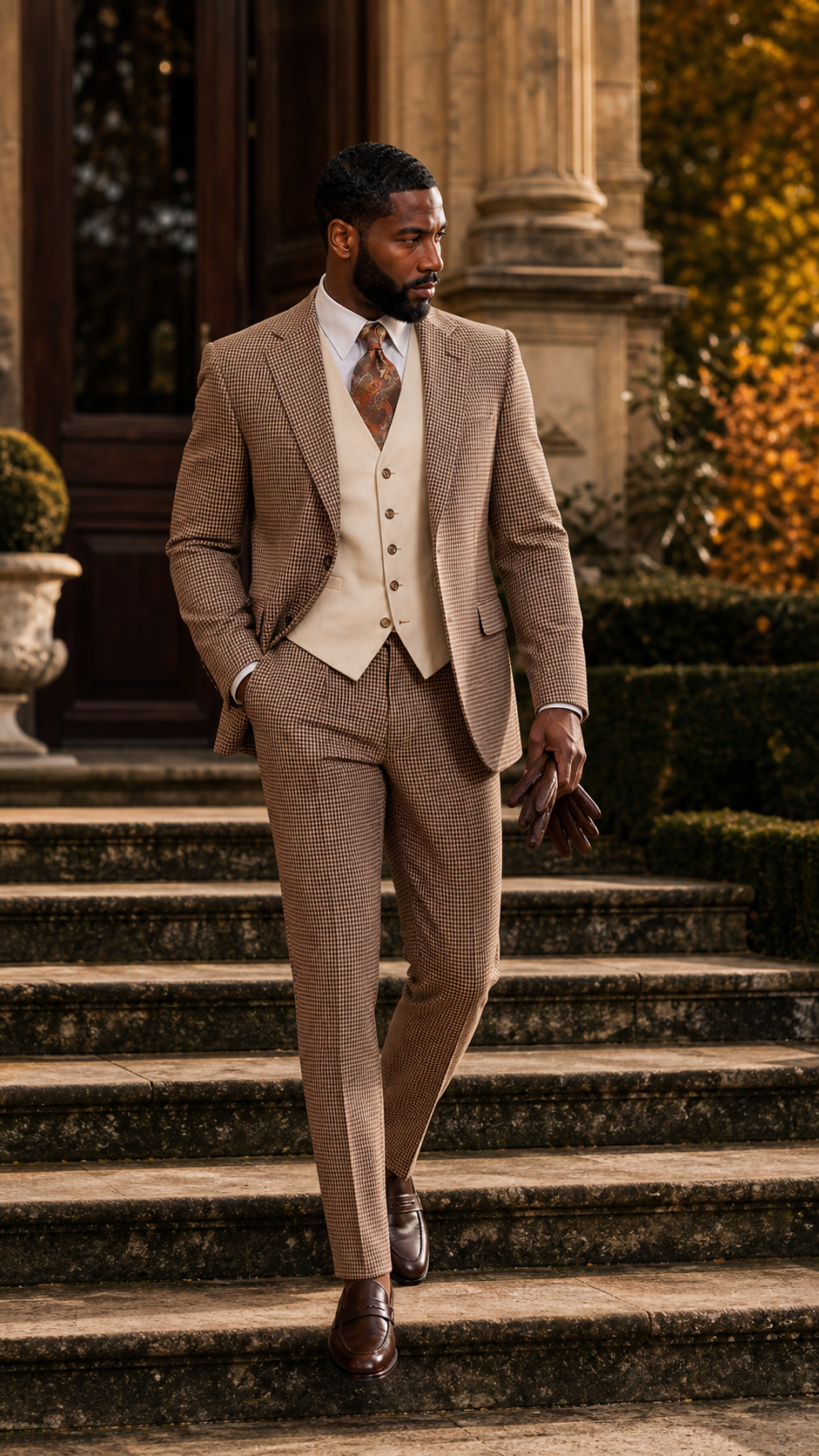 Heritage Weekend Check Three-Piece Suit