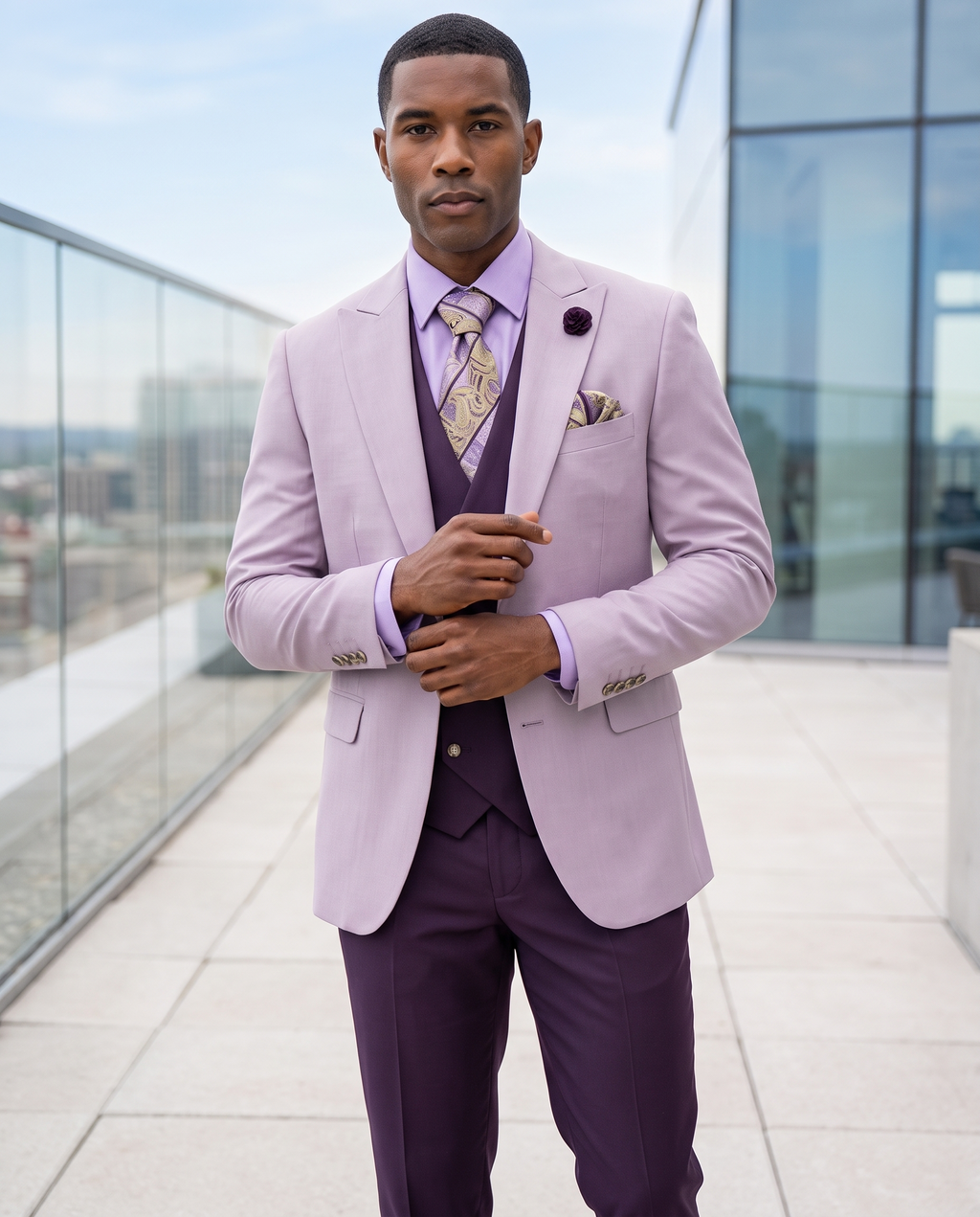 Lavender & Plum Three-Piece Suit