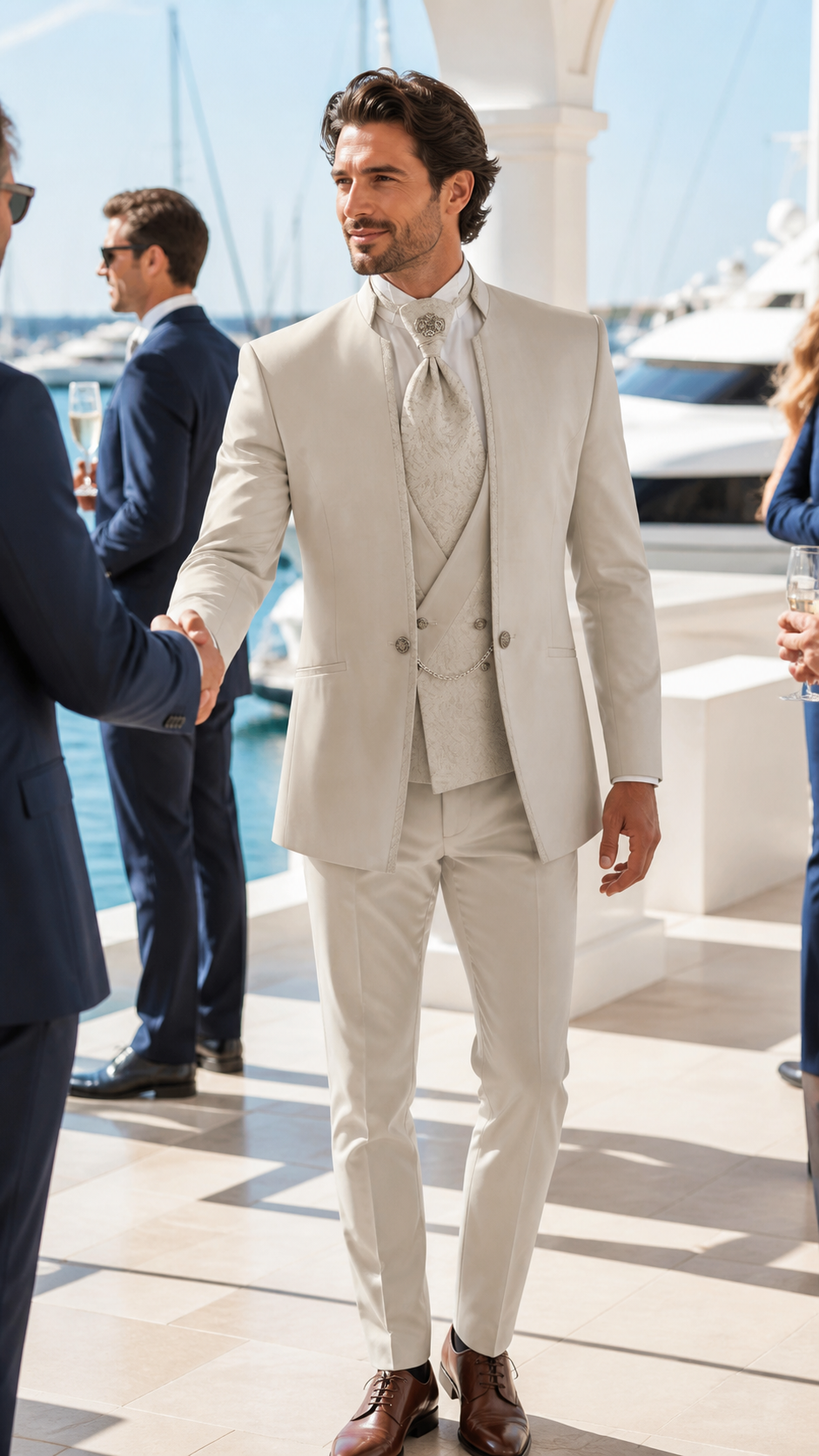 Ivory Regency Three-Piece Tuxedo