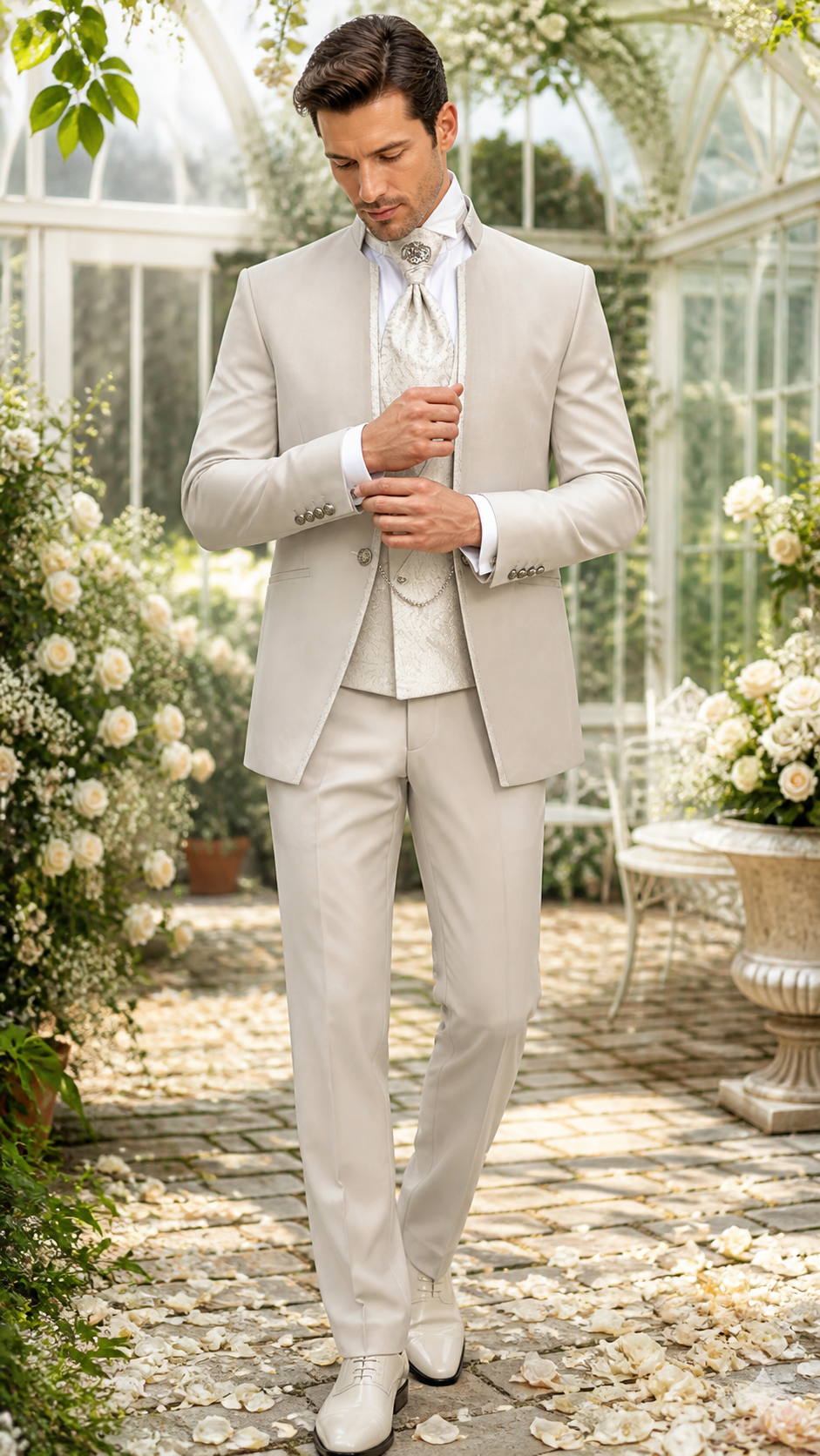 Ivory Regency Three-Piece Tuxedo
