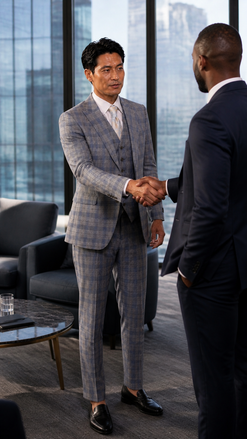 Silver City Plaid Three-Piece Suit