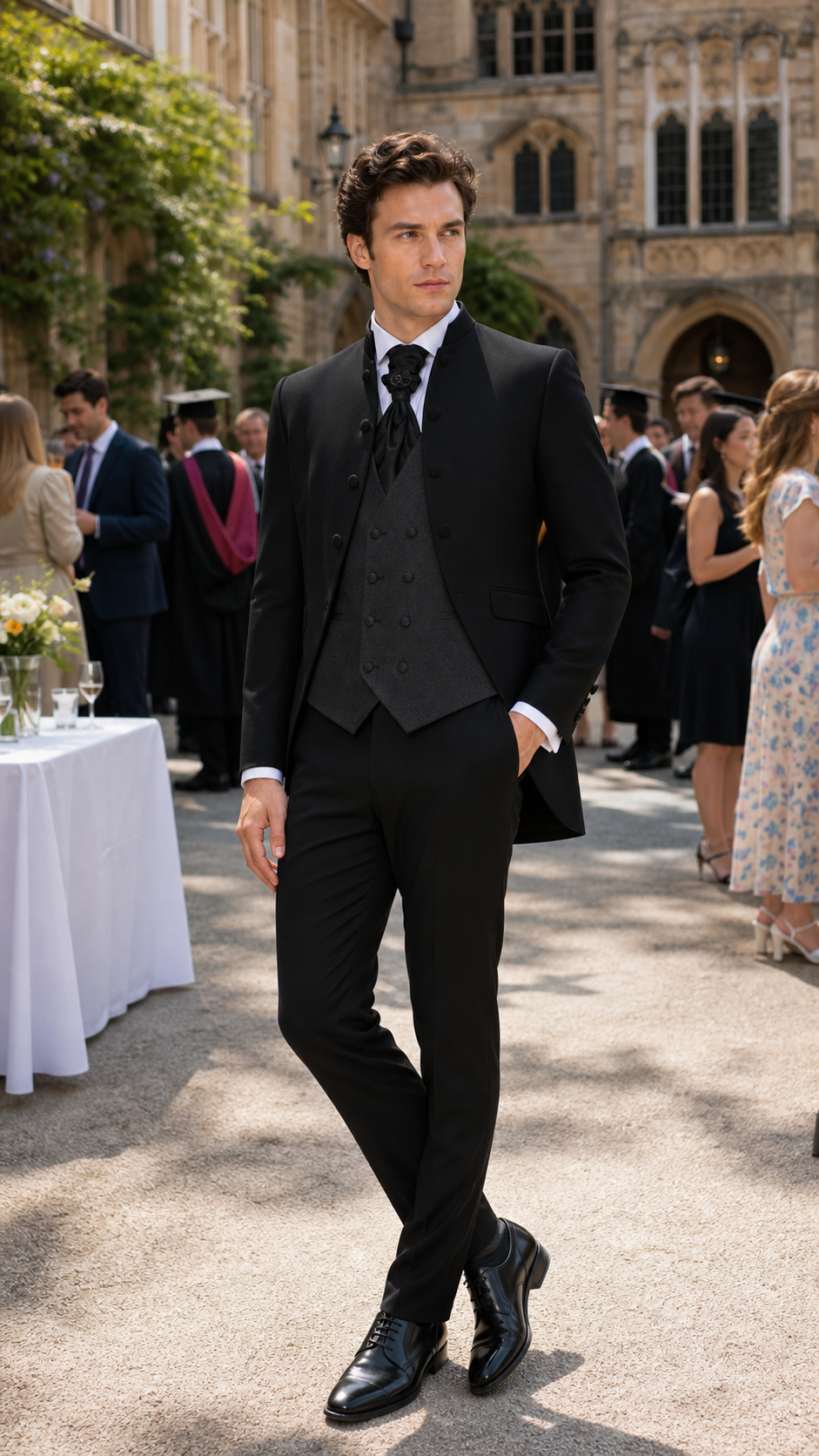 Black Garden Gala Three-Piece Tuxedo