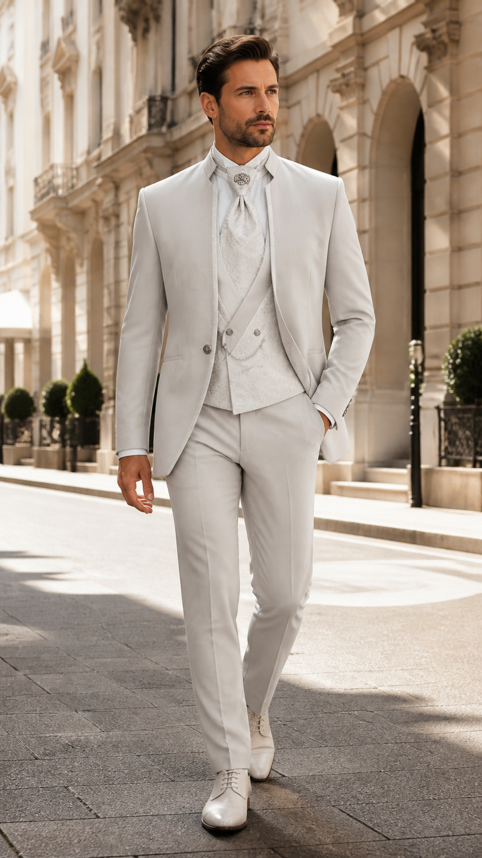 Ivory Regency Three-Piece Tuxedo