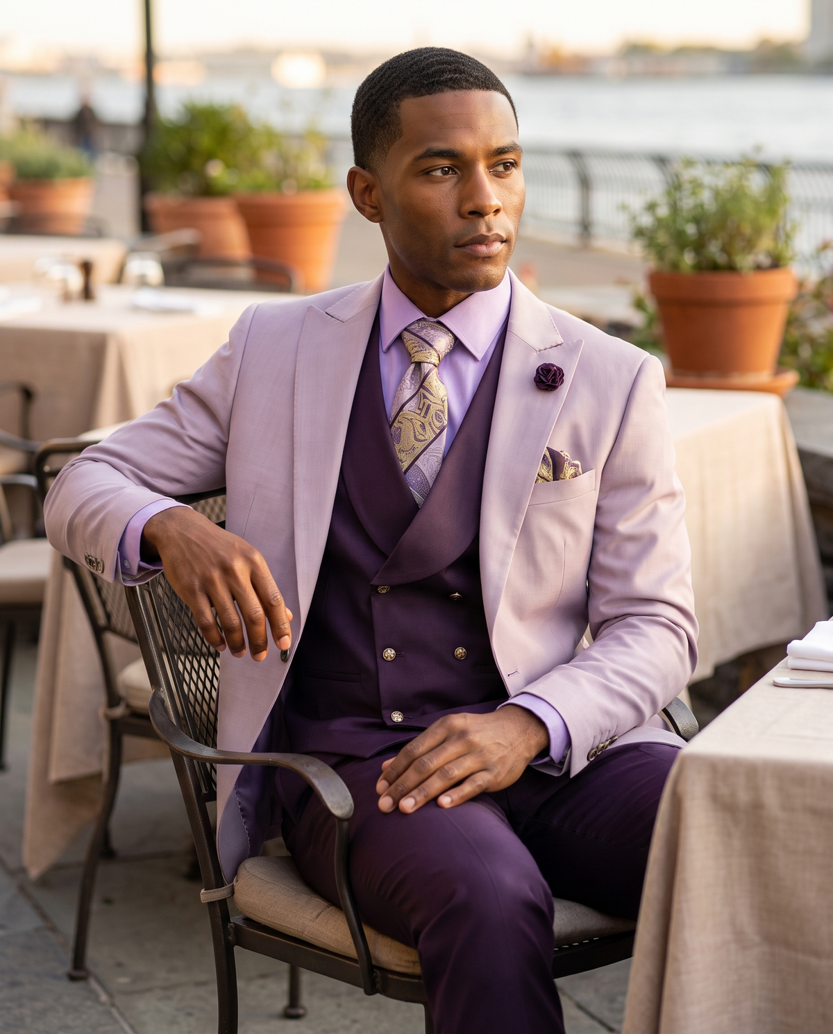 Lavender & Plum Three-Piece Suit