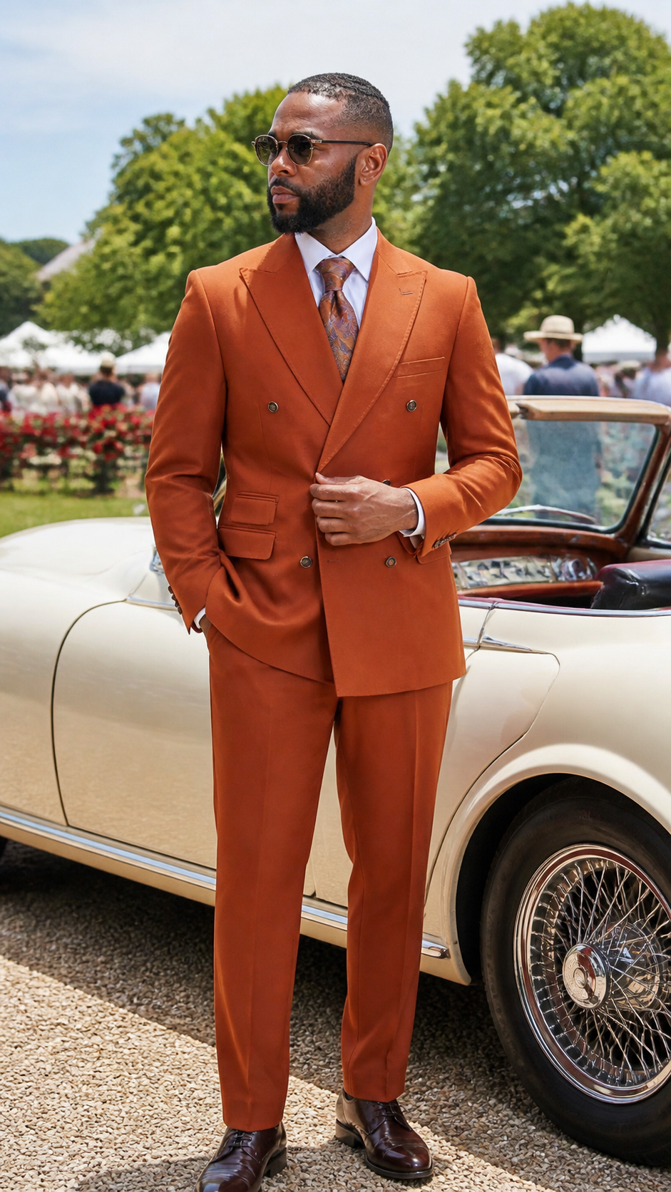 Copper Avenue Rust Double-Breasted Suit
