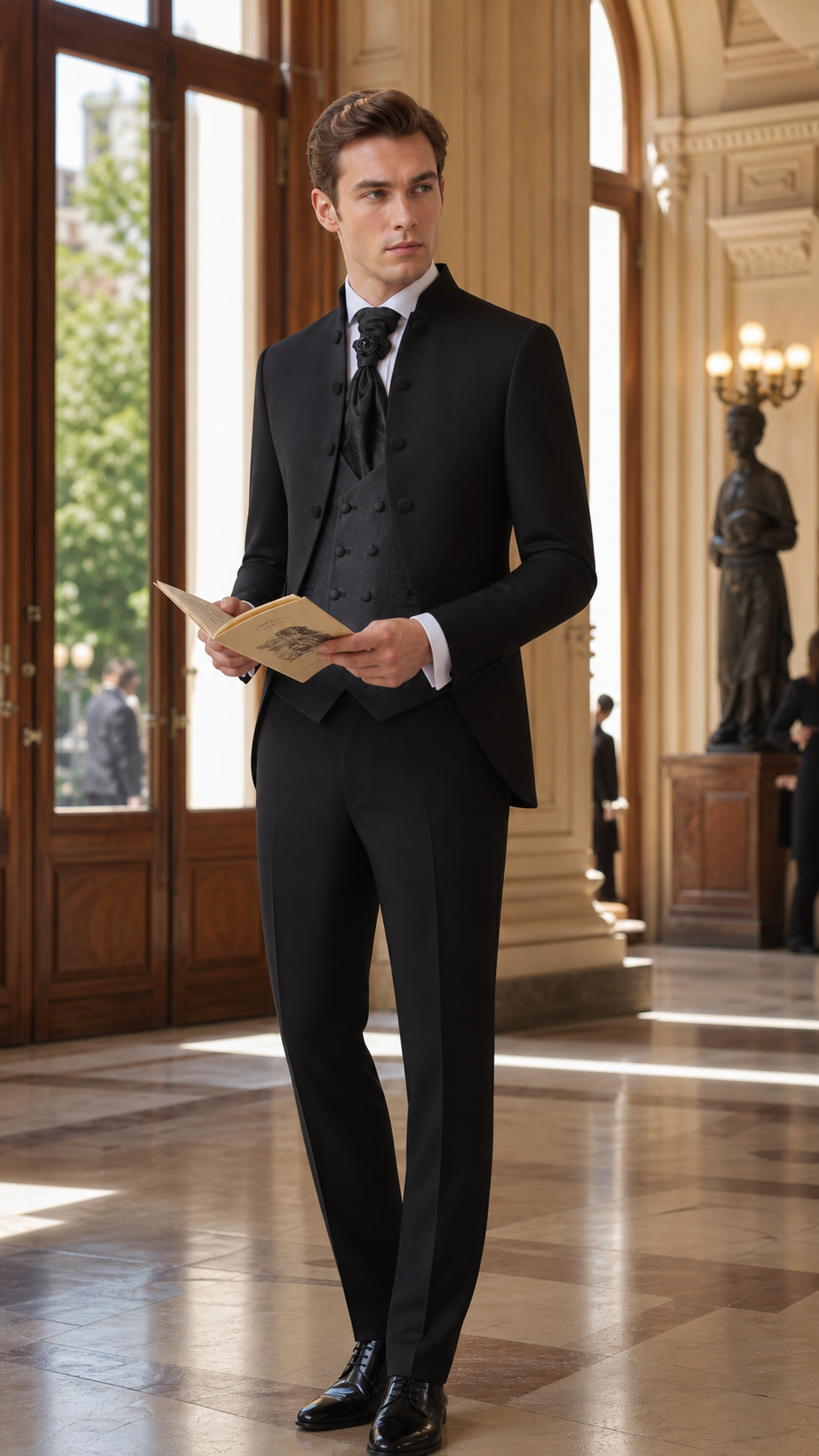 Black Garden Gala Three-Piece Tuxedo