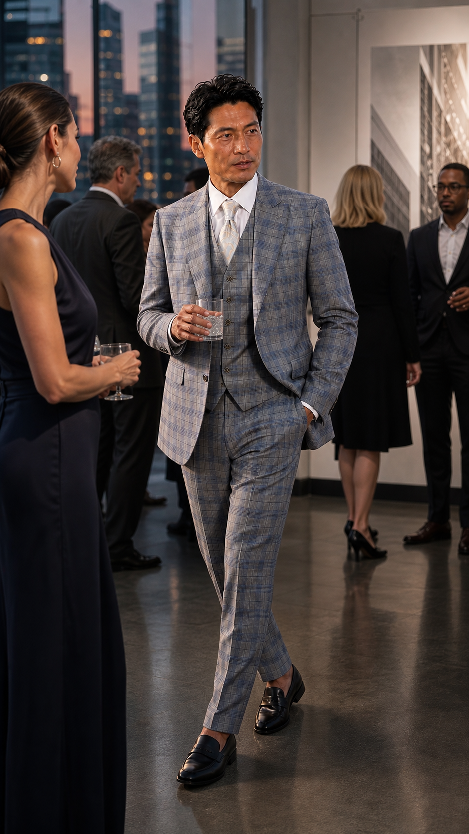 Silver City Plaid Three-Piece Suit