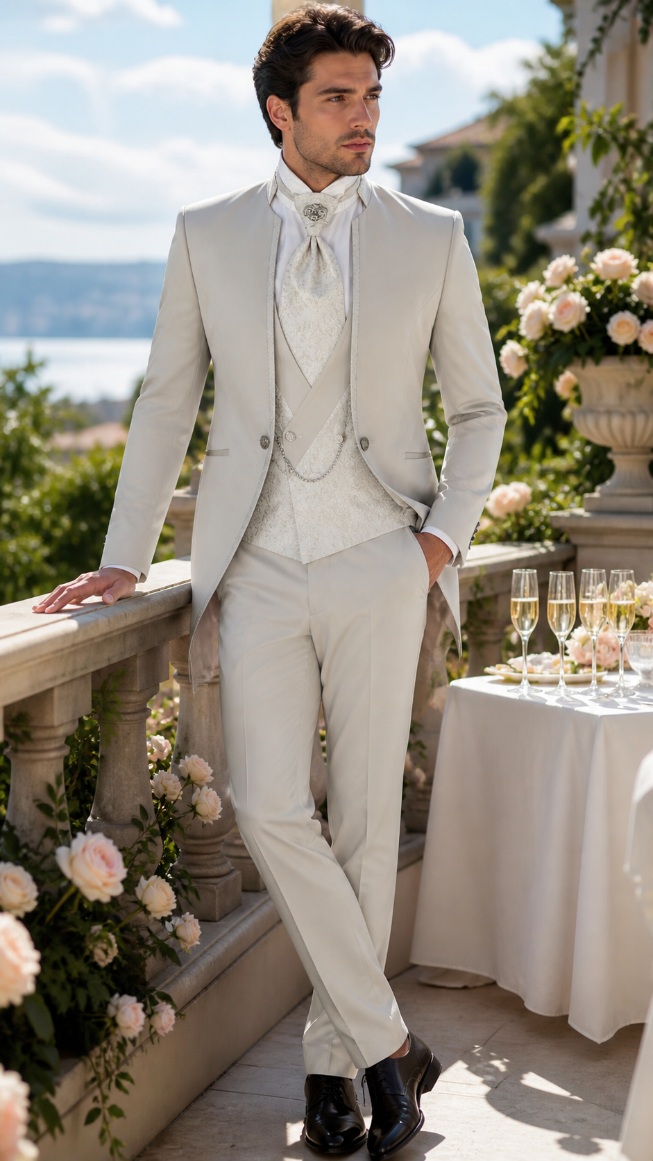 Ivory Regency Three-Piece Tuxedo
