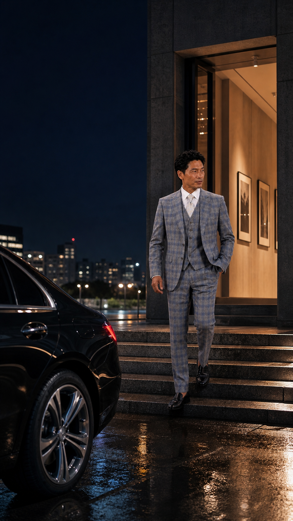 Silver City Plaid Three-Piece Suit
