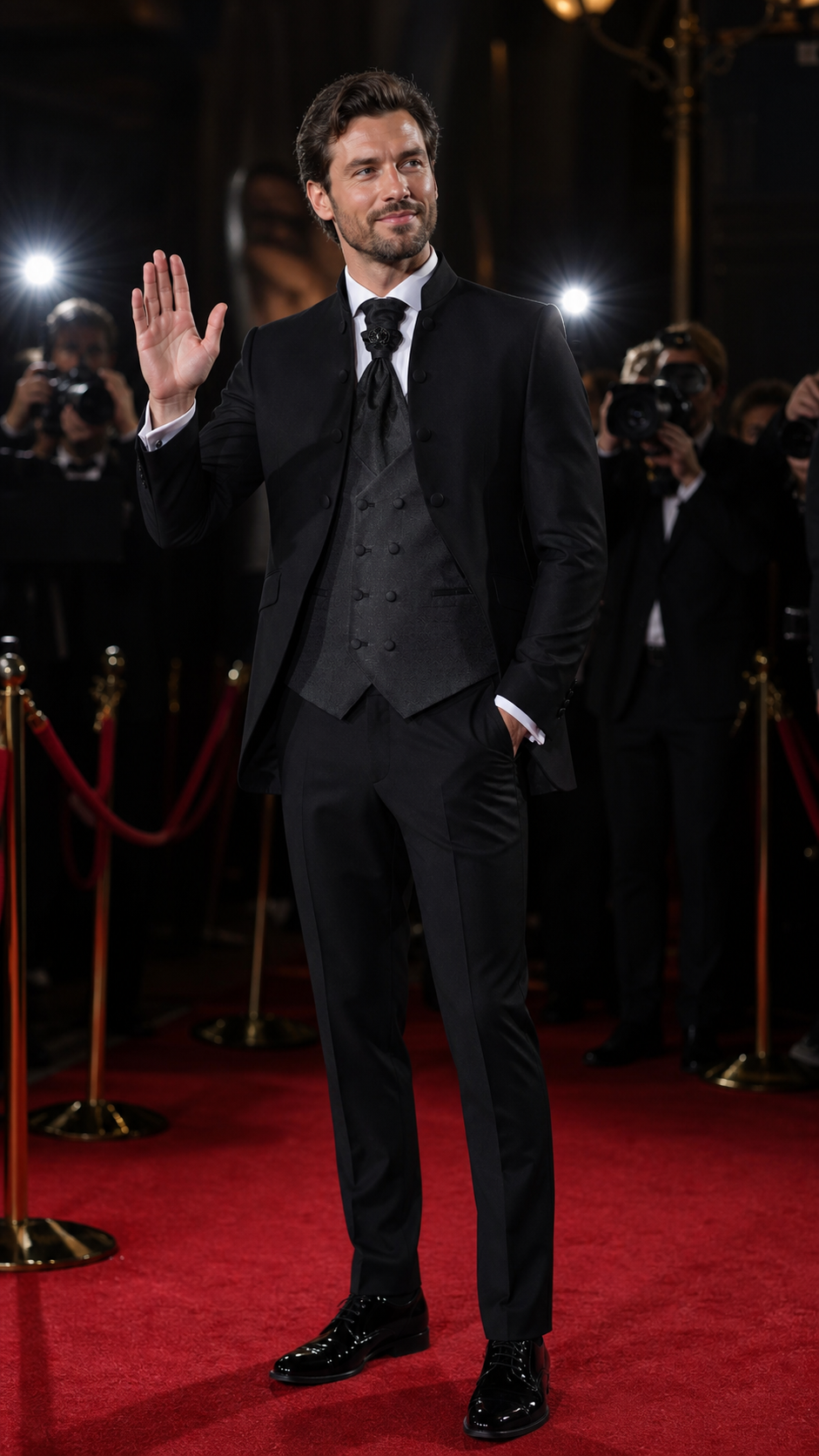 Black Garden Gala Three-Piece Tuxedo