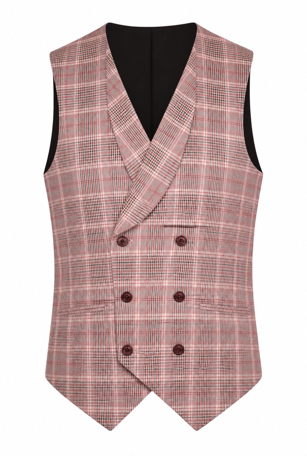 Rosewood Society Pink Plaid Three-Piece Suit