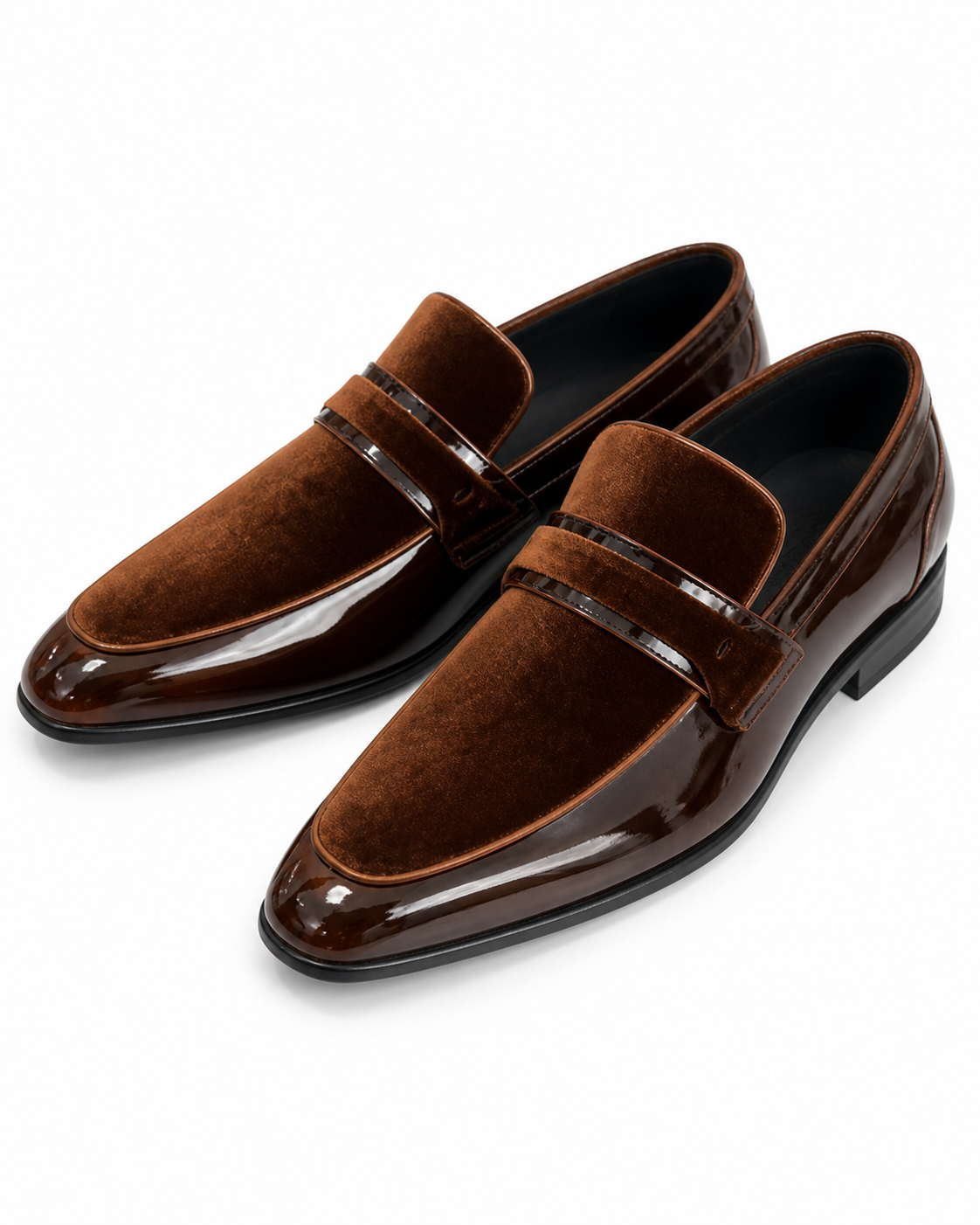 Stacy Adams Brown Velvet Formal Loafer
