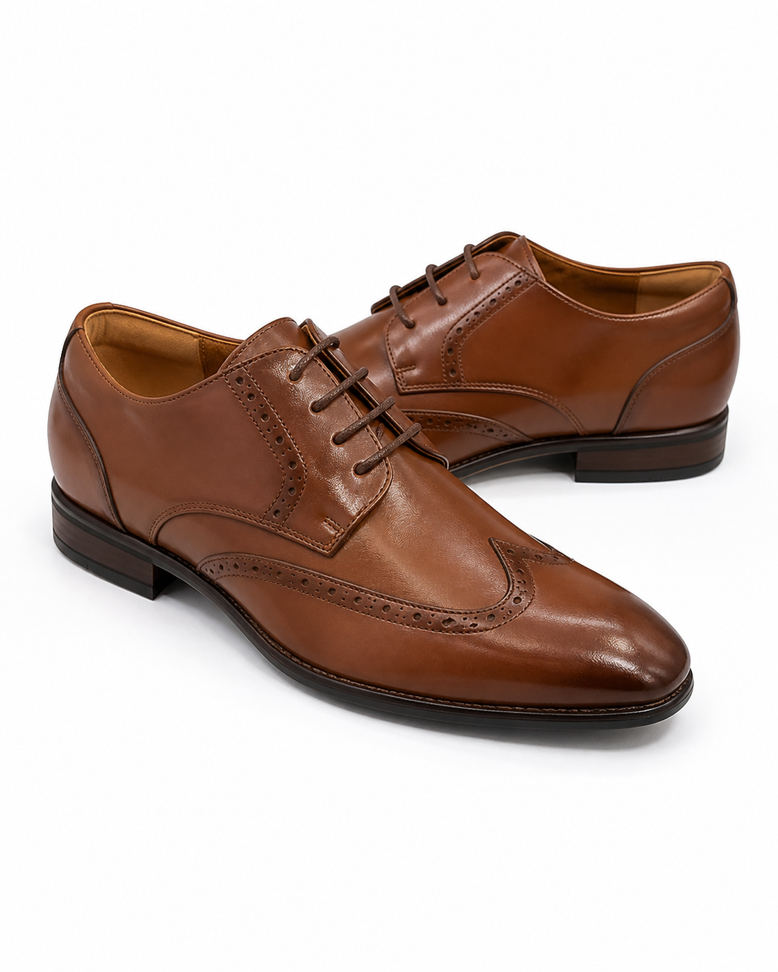Stacy Adams Cognac Wingtip Oxford