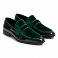 Stacy Adams Emerald Velvet Patent Formal Loafer